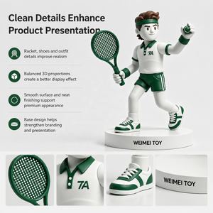 WEIMEI TOY Fabricants <span class=keywords><strong>de</strong></span> poupées personnalisées, conception <span class=keywords><strong>de</strong></span> jouets en vinyle PVC sur le thème du tennis, fabrication <span class=keywords><strong>de</strong></span> jouets en vinyle personnalisés, jouet sur le thème du sport pour événement <span class=keywords><strong>de</strong></span> club - Product Image 4