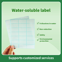 Autocollants en papier soluble, étiquettes dissolvables, se désintègrent facilement, ne laissent aucun résidu adhésif, amovibles, lavables, taille personnalisable