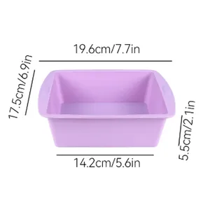 High Temperature Resistant Non-Stick <b>Silicone</b> Cake Mold Food Grade Square Oven <b>Baking</b> Pan Dishwasher Safe Cross-border Cake - Product Image 6