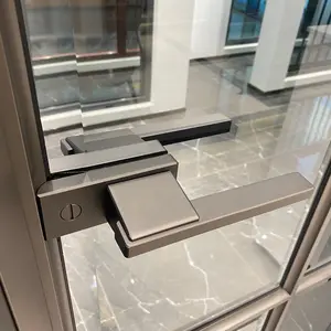 Maçaneta da porta em alumínio com fechadura magnética de porta de vidro sem chave