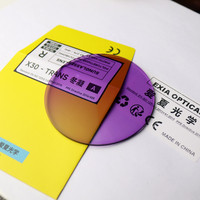 EXIA-Lentes fotocromáticas con cambio de color violeta HMC, X30, 1,61, 75mm, Curva 3
