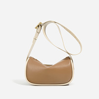 Vente en gros de sac à bandoulière en cuir véritable pour femmes, mode décontractée, sac à bandoulière, couleur contrastée, sac pour femmes en cuir de vachette