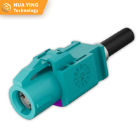 Conector HSD de 4 pines, conector hembra recto para transmisión de datos de alta velocidad, apto para aplicaciones automotrices.