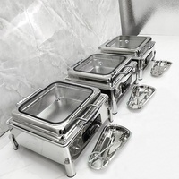 Chauffe-Plats Électrique Commercial XITIBET en Acier Inoxydable pour Hôtels et Restaurants, Réchaud Buffet et Plat Chauffant 6L