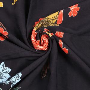 De moda de estilo Bali tejido rayón Challie Challis tela con gran patrón de impresión floral - Product Image 1