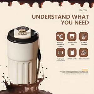 Factory Hot Sale Custom Double Insulated Coffee Milk Tea Cup With Logo Outdoor Water Bottle Smart Digital 316Stainless Steel <b>Mug</b> - Product Image 4