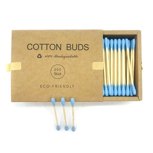 Nuovo arrivato Stock di moda di alta qualità all'ingrosso Oem 200 confezioni <span class=keywords><strong>tamponi</strong></span> di cotone di bambù a doppia testa - Product Image 5