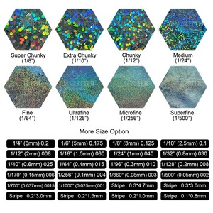 Bocaux à paillettes de 2 oz, fourniture d'usine, vente en gros de paillettes holographiques pour l'artisanat et la décoration, 4 oz, 8 oz, 16 oz - Product Image 4