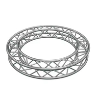Structure de scène modulaire en alliage d'aluminium circulaire personnalisée, à charge lourde, avec tringle de fixation, pour éclairage incurvé et conception de fond de scène de concert