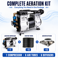 Compresseur d'aérateur d'alimentation ca 110v/220v Compresseur d'air 170LPM pour étang de 3 acres et lac