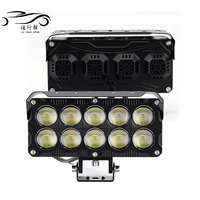 Focos LED JHS de 10 Lentes, Alta Potencia 90W, Blanco y Amarillo, con Ventiladores, Faros Delanteros Impermeables, Luces Antiniebla para Auto, Motocicleta y Camión