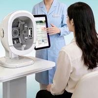 3D AI Magic Mirror Bitmoji HD Skin Analysis Machine Professional Full Face Skin Moisture Blackhead Detection UV Skin Analyzer
