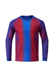 Camiseta <span class=keywords><strong>de</strong></span> Fútbol <span class=keywords><strong>de</strong></span> Manga Larga para Portero, Talla Adulto, Transpirable, <span class=keywords><strong>de</strong></span> Secado Rápido, Personalizada con Transferencia Térmica, 100% Poliéster, Venta al Por Mayor - Product Image 2