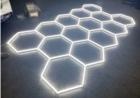 Equipo de Taller Automotriz KCX, Iluminación Hexagonal, Lámpara de Reparación de Autos para Exhibición, Luces LED de Panal para Detallado de Autos