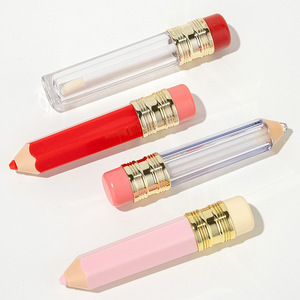 Forme de stylo Mini 5ml coupe unique en forme de <span class=keywords><strong>crayon</strong></span> brillant à lèvres tube brillant à lèvres personnalisé mat liquide rouge à lèvres tube en plastique avec baguettes - Product Image 3