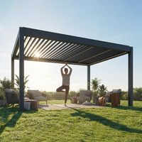 Pergola bioclimatique en aluminium pour l'extérieur, gazebo motorisé imperméable, pavillon en métal de jardin, ombrage électrique