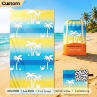 Serviette de plage en microfibre personnalisée à séchage rapide, sans sable, vente en gros, faible MOQ, fabricant OEM pour enfants