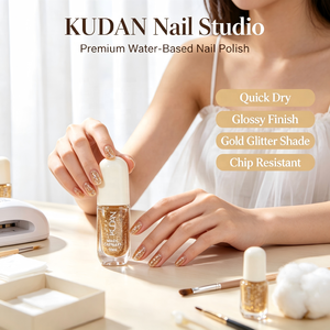 Vernis à ongles écologique à base d'eau KUDAN avec paillettes, <span class=keywords><strong>capsule</strong></span> magique, usine avec 20 ans d'expérience, certifié CPNP HALAL ISO22716, vente en gros OEM - Product Image 6