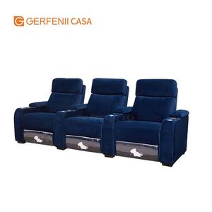 Moderner Massivholz-Stoff-Kinosessel mit elektrischer Liegefunktion und verstellbarer Höhe für Wohnzimmer und Hotelgebrauch - Product Image 1