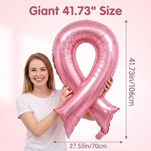 Ballons en feuille d'aluminium rose de 42 pouces pour la sensibilisation au <span class=keywords><strong>cancer</strong></span> du <span class=keywords><strong>sein</strong></span>, décoration de fête pour la Moisson de la Conscience du <span class=keywords><strong>Cancer</strong></span> du <span class=keywords><strong>Sein</strong></span> - Product Image 3
