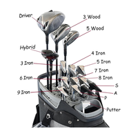 Sac de Golf pour Chariot Imperméable en Nylon, Organisateur Supérieur à 14 Compartiments, Multi-Poches avec Poche Isotherme et Capuche de Pluie pour Hommes