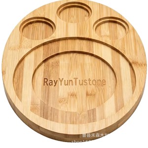 Bandeja de madera para servir con soporte para copas de vino, para restaurante, uso doméstico, bandeja multifuncional para presentación de alimentos Hs 6.06 - Product Image 5