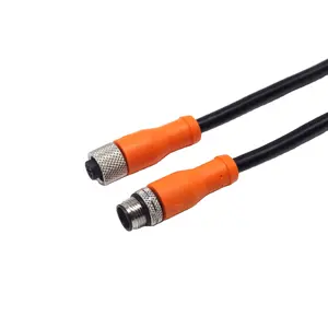 M12 Sensor Connector 4 Pin A Coded Male to Female Cable M12 Waterproof Connector Molded Cable