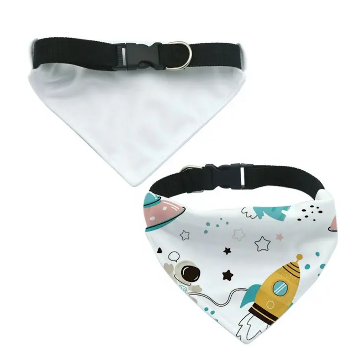 Custom Fashion Design Hond Bandana Kerst Huisdier Speeksel Handdoek, Sublimatie Lege Pet Kat Sjaal Winter