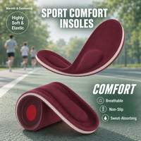 Semelles de sport pour la course à pied avec soutien de la voûte plantaire, amorti, absorption des chocs, respirantes, haute élasticité, antidérapantes et talonnette profonde pour baskets