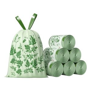 Mosquito Repellent Thickened Kitchen Trash Bags Large Size Drawstring Design For Household Use - Product Image 3
