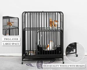 Cage pour chien de grande taille Youlite Safe, en acier inoxydable, avec motif solide, durable et élégante - Product Image 5