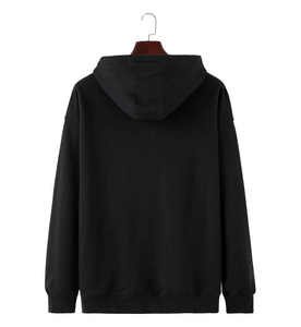 Pure <b>Black</b> Blank <b>Hoodie</b> Unisex Custom <b>Zip</b> <b>up</b> <b>Hoodie</b> 2023 Autumn Heavy Weight <b>Zip</b> <b>up</b> <b>Hoodie</b> - Product Image 3