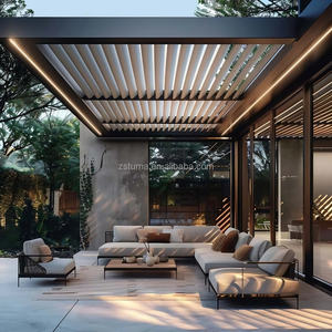 Kits de système de toit persienne étanche avec stores électriques jardin bioclimatique aluminium <span class=keywords><strong>Pergola</strong></span> Gazebo <span class=keywords><strong>Pergola</strong></span> Gazebo Pavilion - Product Image 1