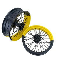 Ensemble de roues Supermoto de 17 pouces pour Sur-Ron Storm Bee, jantes et moyeux de course en alliage d'aluminium CNC haute performance, ensemble complet en stock
