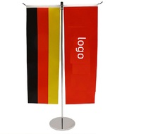 Drapeau de table de bureau en forme de L pour entreprise – Meilleur produit de haute qualité avec livraison mondiale