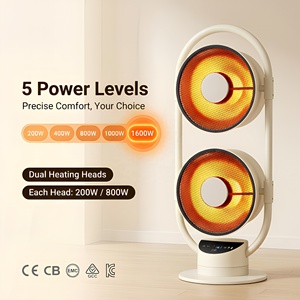<span class=keywords><strong>Ventilateur</strong></span> Chauffant Électrique Infrarouge en Céramique Économe en Énergie avec Protection Contre la Surchauffe et la Chute, Éclairage, Autoportant, Télécommande Réglable - Product Image 2