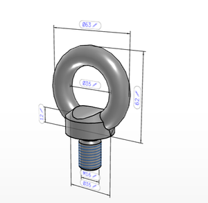 K0767 KIPP Écrou de levage en acier inoxydable DIN580, boulon à anneau fixe, quincaillerie de rigging haute résistance - Product Image 4