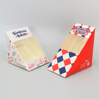 Vente en gros de emballages triangulaires en papier kraft de qualité alimentaire pour sandwichs, personnalisables avec impression, en matériaux recyclés, pour sushis à emporter et services de traiteur, résistants à la chaleur
