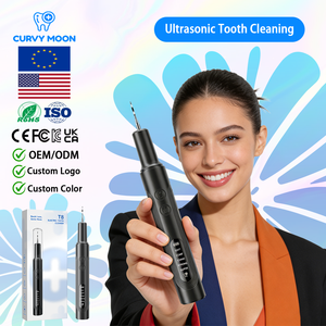 CURVY MOON Nettoyeur de dents électrique à ultrasons rechargeable par USB haute fréquence pour le blanchiment dentaire et l'élimination du tartre - Product Image 1