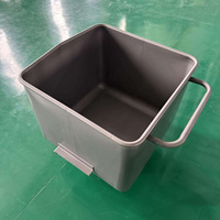 Chariot de transport alimentaire en acier inoxydable Euro 304 pour l'industrie de la viande et des saucisses, chariot à viande Euro Tub