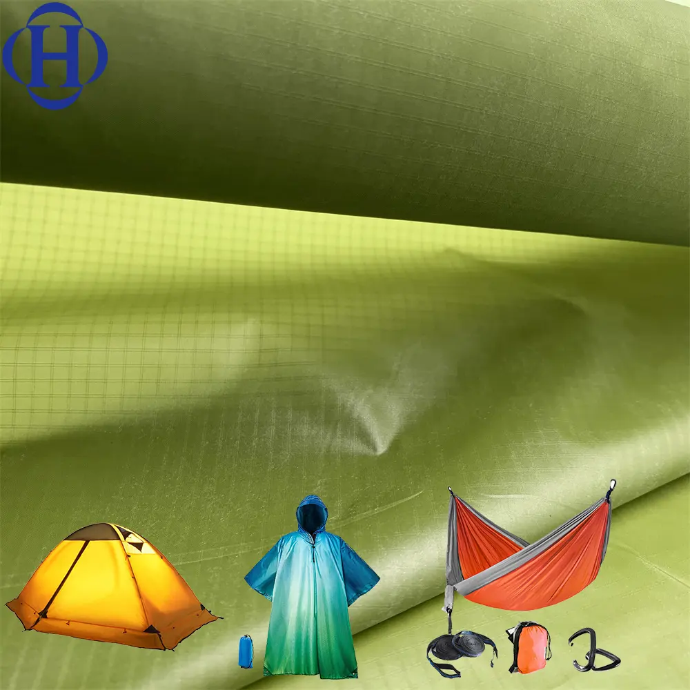 Vải Chống Thấm Nước 20D Double Ripstop Polyester Silicone Pu Coating Vải Cho Lều/Tarp