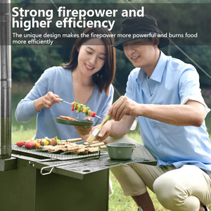 Fourneau à <span class=keywords><strong>bois</strong></span> portable pliable de petite taille, grille de <span class=keywords><strong>peinture</strong></span> par pulvérisation, portable, pour l'intérieur ou à l'extérieur, multifonctionnel, pour la famille, nouveau design - Product Image 2
