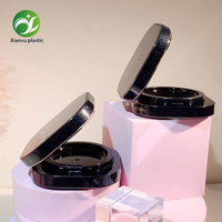 Contenants cosmétiques vides en plastique PP/ABS noir pour fond de teint liquide, crème BB, fard à joues coussin d'air, poudre compacte - Portables et personnalisables