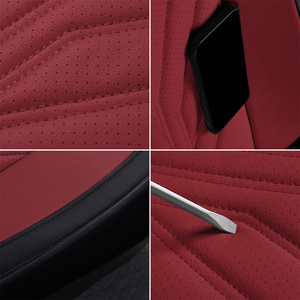 Housse de siège de voiture en cuir synthétique PVC Tesla Model Y/X | Réglage de la puissance à 12 voies | Tête de boeuf compatible <span class=keywords><strong>ISOFIX</strong></span> - Product Image 5