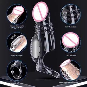 3D Dreidimensionale Partikel umwickeln den Penis, stark vibrierendes G-Punkt-Kondom, dick und fest, für Männer - Product Image 5