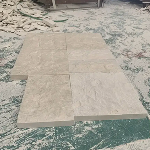 אריחי אבן גיר לבנה טבעית בעלת פנים מפוצלות, אריחי חיפוי קיר, אריחי אבן טבעית, קיר אבן גיר מודרני לפאנלים חיצוניים - Product Image 3