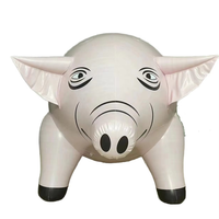 Nouvelle conception de poupée gonflable en PVC en forme de grand cochon, mascotte d'animal gonflable de grande taille, mascotte d'activité de festival, mascotte de place publique