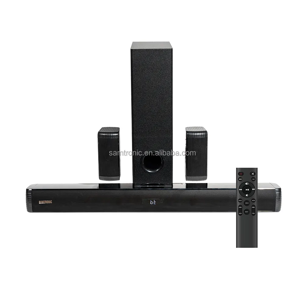 Barra de som com subwoofer para home theater, sistema de alto-falantes de 5.1 canais, novo produto de grande venda, 2024