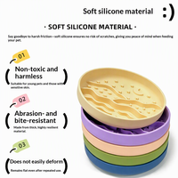 Gamelle exclusive anti-étouffement pour animaux de compagnie, à alimentation lente, antidérapante, anti-renversement, en silicone de qualité alimentaire pour chats