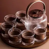 2022 Новый стиль 6 наборов стеклянных кружек для питья, чайников и заварочных чайников